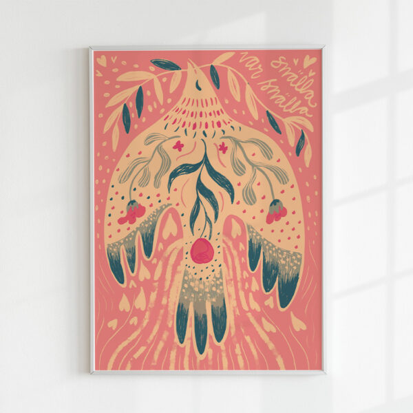 Snälla var snälla – poster (beige)